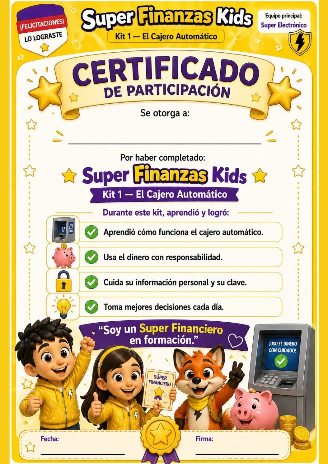 Vista previa del certificado de participación